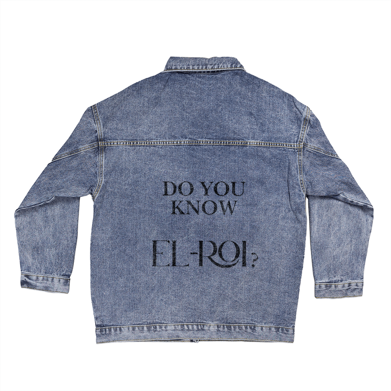 “Do You Know El-Roi?” – Faith Question Oversized Women's Denim Jacket