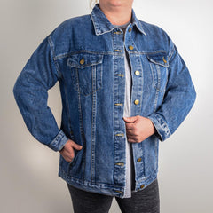 “Do You Know El-Roi?” – Faith Question Oversized Women's Denim Jacket