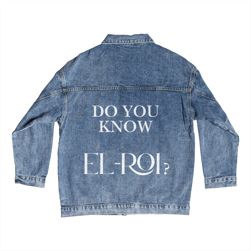 “Do You Know El-Roi?” – Faith Statement Men's Denim Jacket